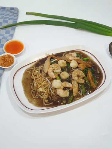 Bakmi Siram Seafood Lada Hitam